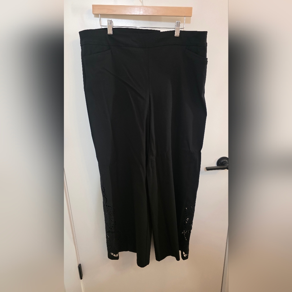 Chico's Black Women's Pants With DECORATIVE cut outs